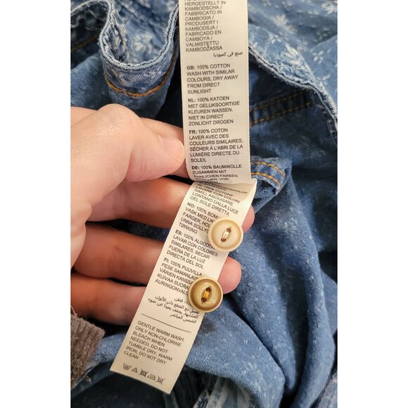 FatFace Men's Sz 2XL 100% Cotton Blue Short Sleeve Geometric Print Button Up Top - Picture 8 of 8